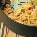 Thumbnail image for Tagliatelle with broad beans, chicken, mustard and mint