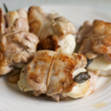 Thumbnail image for Chicken with courgette, halloumi and honey