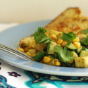Thumbnail image for Baked cottage cheese french toast with a courgette and corn salsa